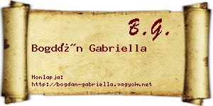 Bogdán Gabriella névjegykártya