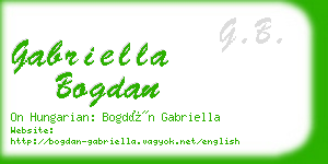 gabriella bogdan business card